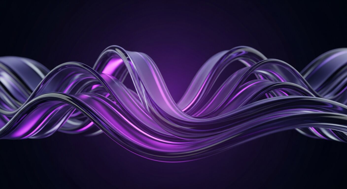 Abstract flowing purple waves representing SlayCommerce's AI CEO ecommerce autopilot